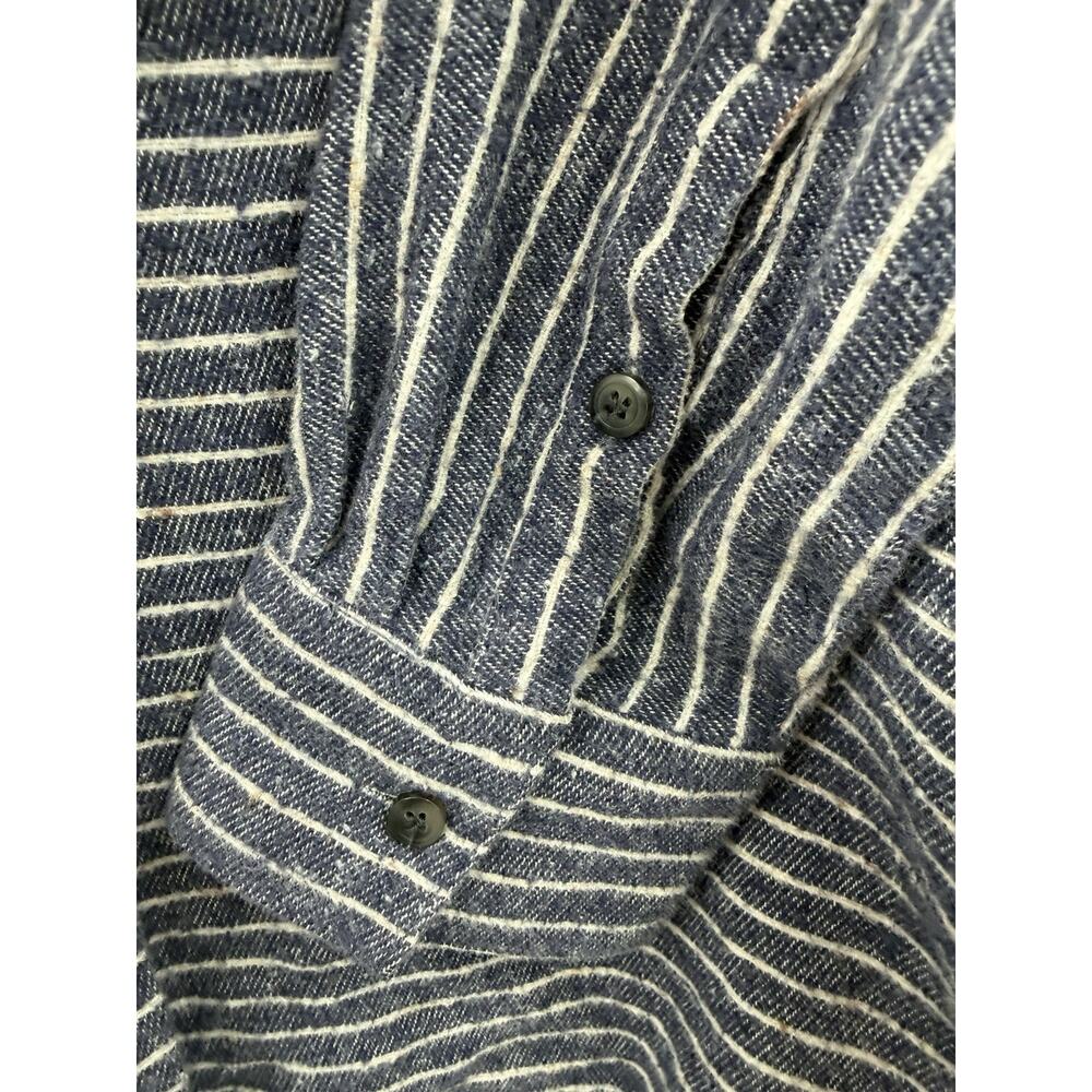 Madewell Women’s Long Sleeve Button Up Shirt Blue White Stripe Pockets Small - Picture 6 of 9